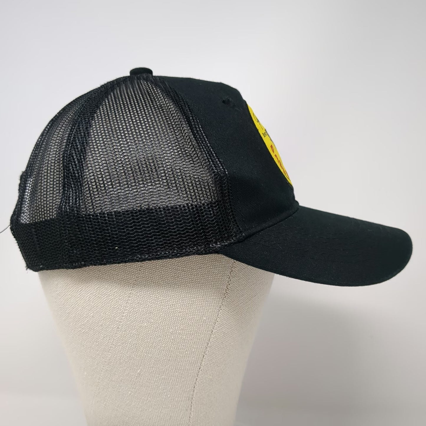 Bass Pro Shops Trucker Hat Black OSFM Johnny Morris Brown Derby Mesh Snapback