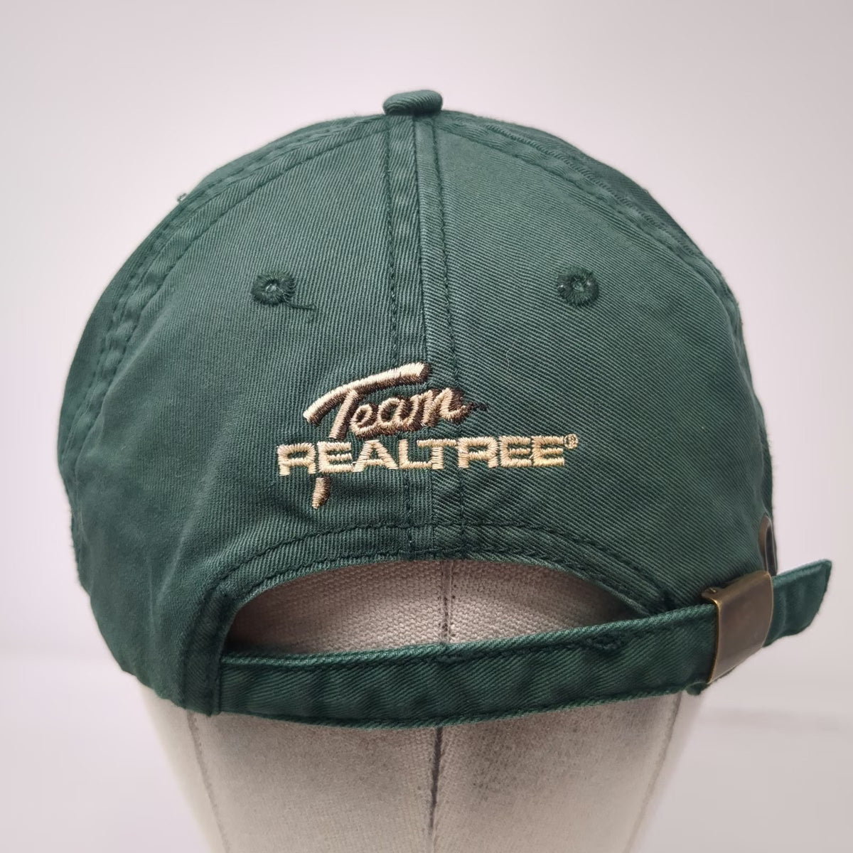 Realtree Baseball Cap Green One Size Team Logo Camo Fill Slideback Strap Hat