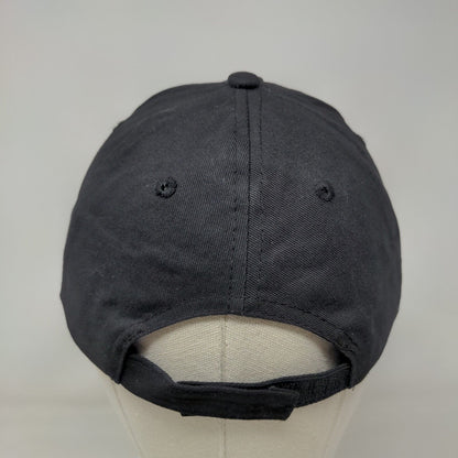 Starbucks Strapback Hat Black OSFA Employee Uniform Solid Vent Holes