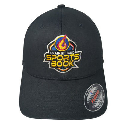 Prairie Band Sports Book Fitted Hat Black One Size Flexfit Port Authority