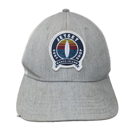Jetset Surf Shop Marco Island Snapback Trucker Hat Gray One Size Mesh Back