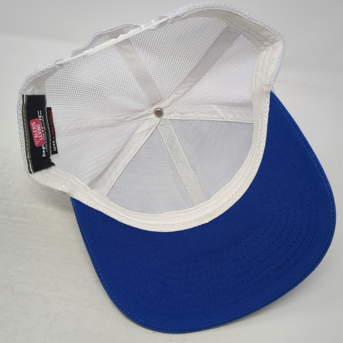 Pacific Headwear Trucker Hat Blue White One Size Hashtag Logo Mesh Snapback