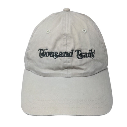 Thousand Trails Slideback Hat Tan OSFA Embroidered Leather Strap