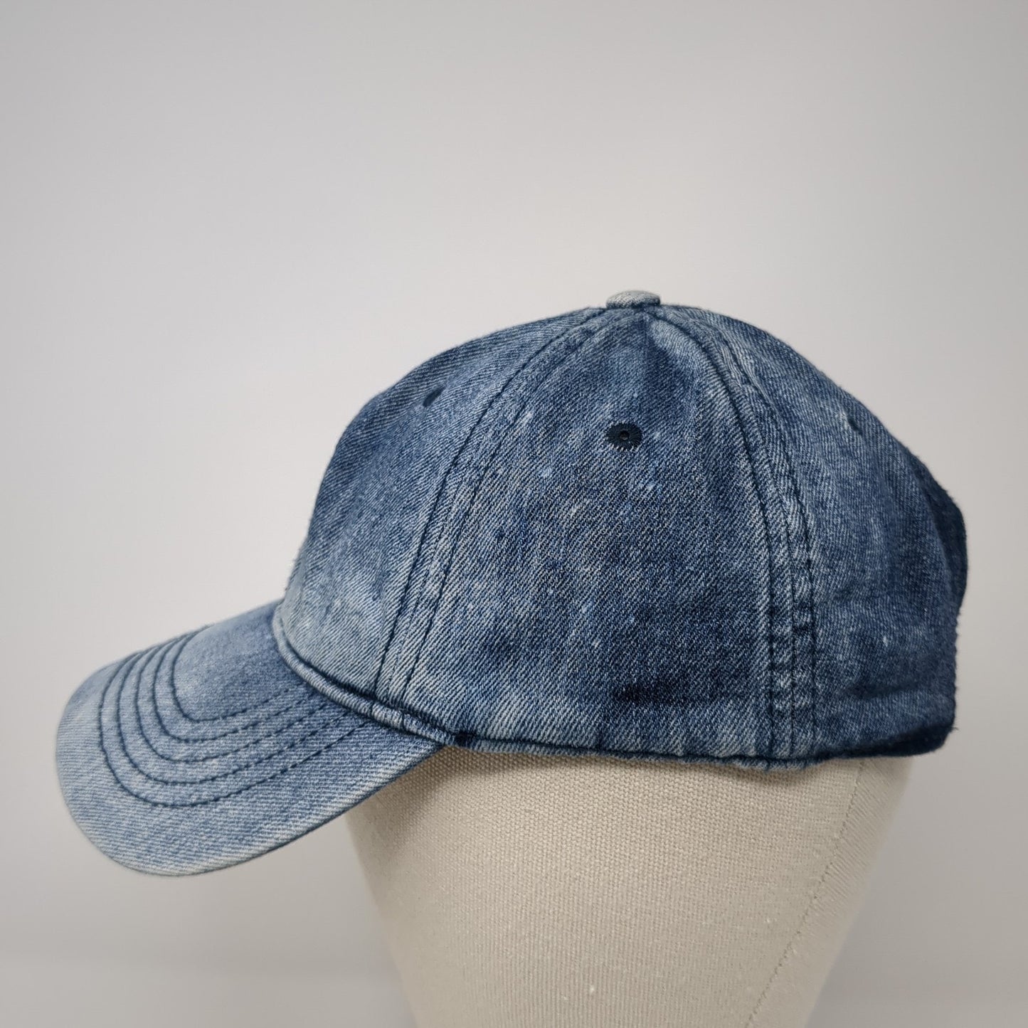 Unbranded Slideback Hat Blue One Size Adjustable Lightweight Denim Blank