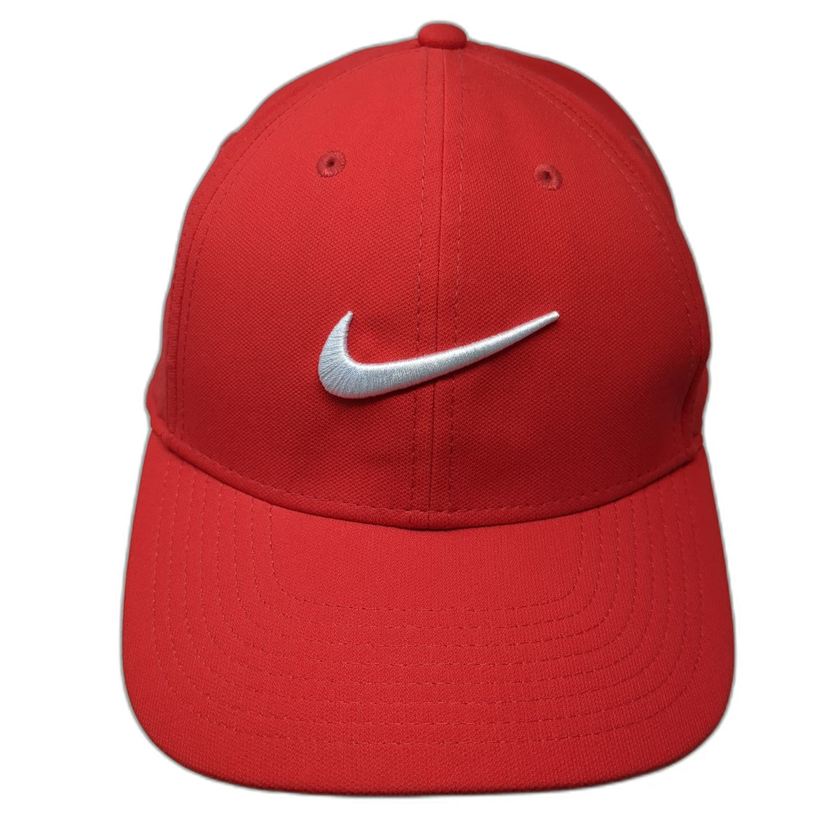 Nike Baseball Cap Red L Dri-FIT Strapback Embroidered Swoosh Logo Athletic Hat