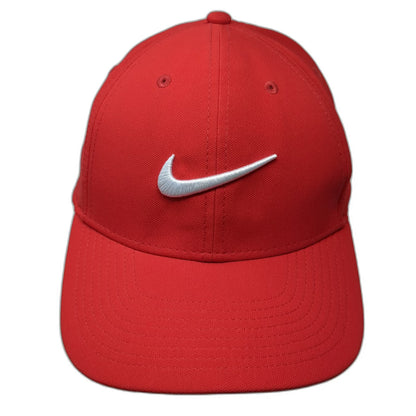 Nike Baseball Cap Red L Dri-FIT Strapback Embroidered Swoosh Logo Athletic Hat