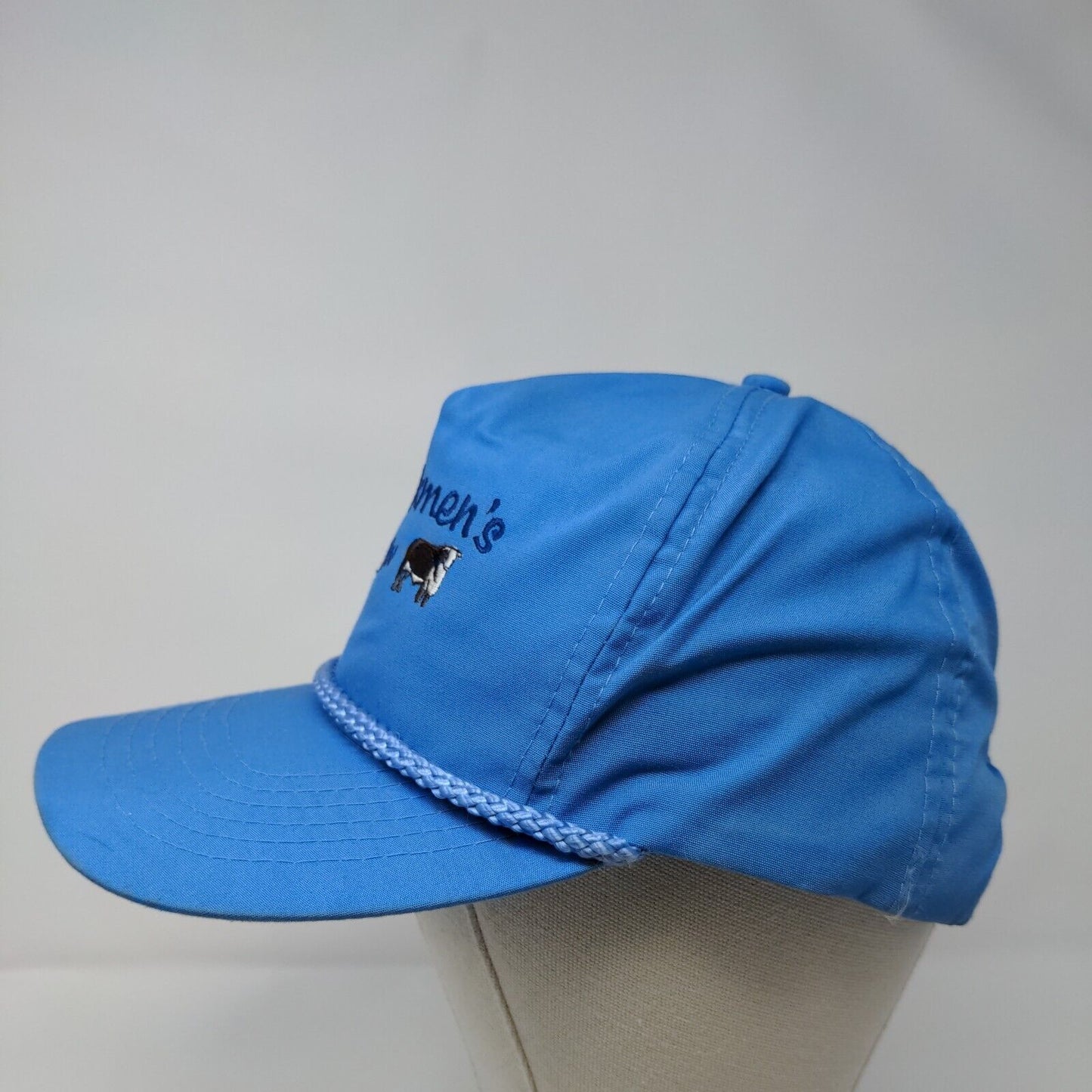 Stockmen's Elco Nv Slideback Hat Blue OSFA Adjustable Embroidered Rope Otto