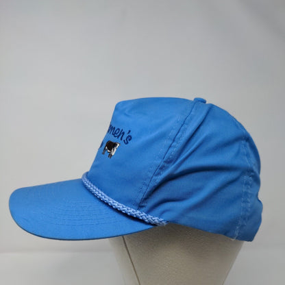Stockmen's Elco Nv Slideback Hat Blue OSFA Adjustable Embroidered Rope Otto