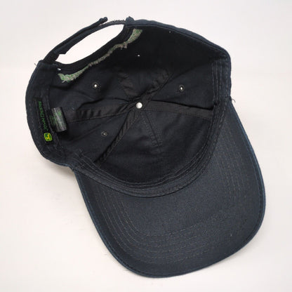 John Deere Strapback Hat Black One Size Solid Nothing Runs Like A Deer
