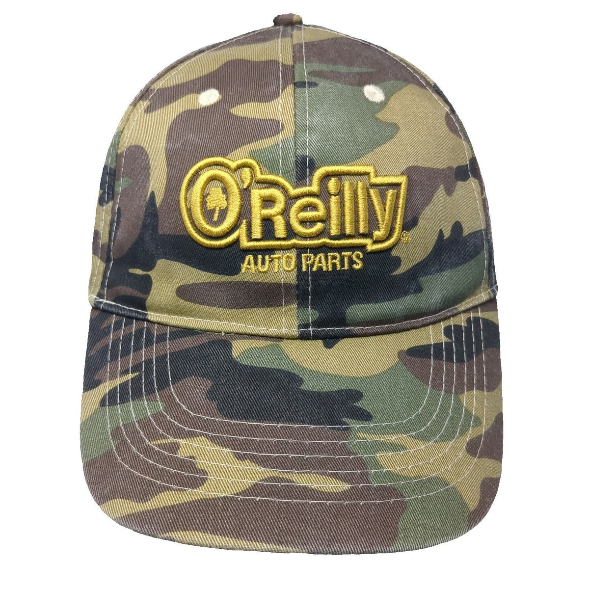 O'Reilly Auto Parts Baseball Cap Green Camo One Size Strapback Embroidered Hat