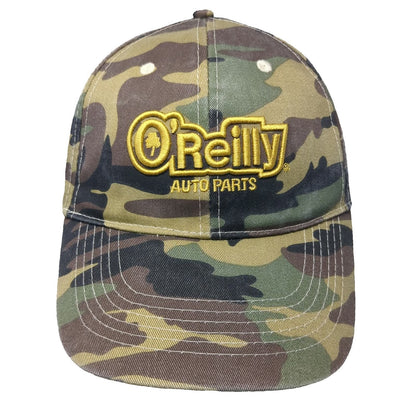 O'Reilly Auto Parts Baseball Cap Green Camo One Size Strapback Embroidered Hat