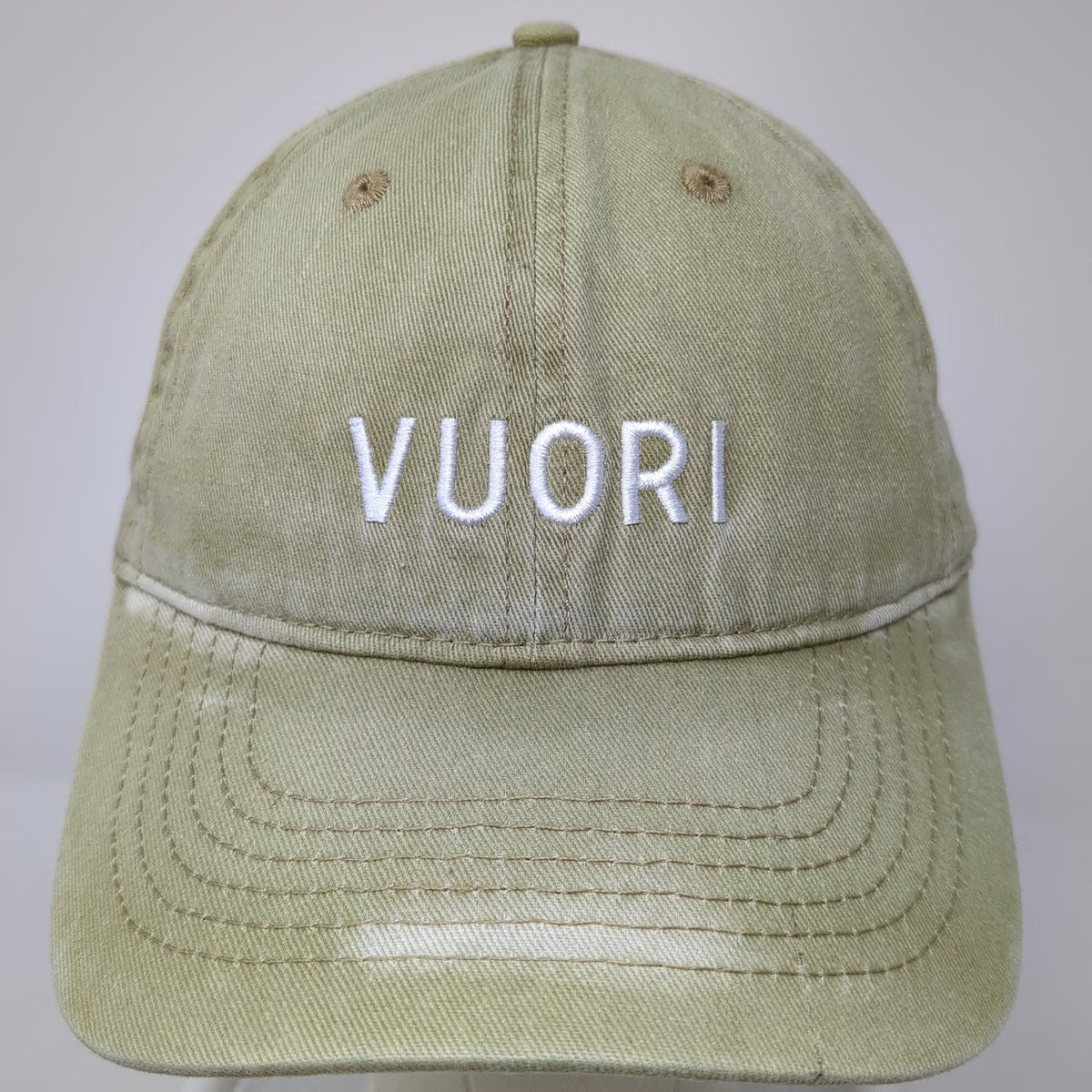 Vuori Baseball Cap Green One Size Adjustable Embroidered Cotton Slideback Hat