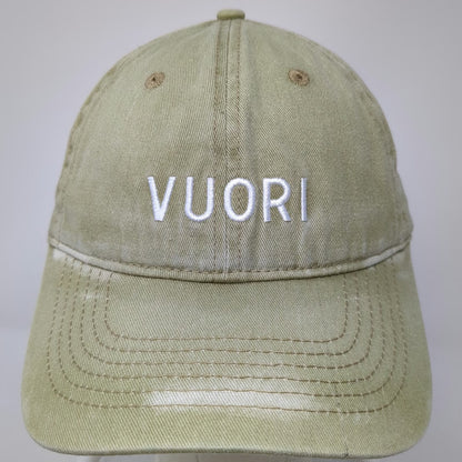 Vuori Baseball Cap Green One Size Adjustable Embroidered Cotton Slideback Hat