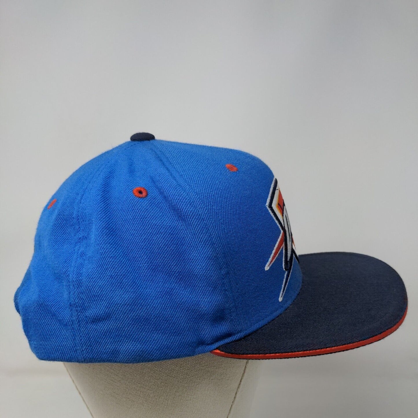 OKC Oklahoma City Thunder Snapback Hat Blue Mitchell & Ness NBA Embroidered Logo