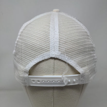 Mustache Snapback Mesh Back Trucker Hat Cream OSFA Adjustable