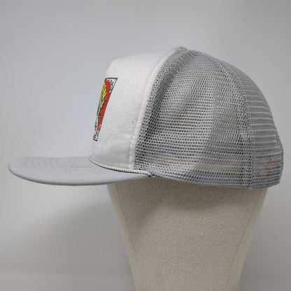 Gray One Size Trucker Hat Yellowstone National Park Elk Patch Mesh Rope Snapback
