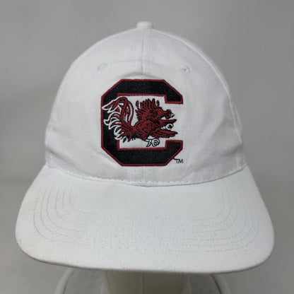 South Carolina Gamecocks Strapback Hat White Embroidered Logo Sound Experience