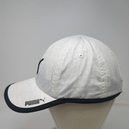 Puma Baseball Cap Gray Black Pink One Size Cat Logo Strapback Curved Brim Hat