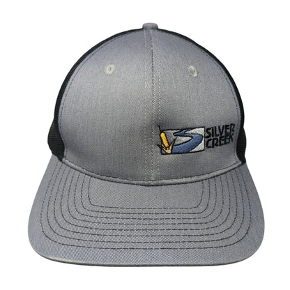 Silver Creek Snapback Mesh Back Trucker Hat Gray One Size Embroidered