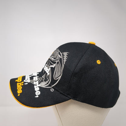 To Do List Fish All Day Strapback Hat Black One Size Embroidered 6 Panel