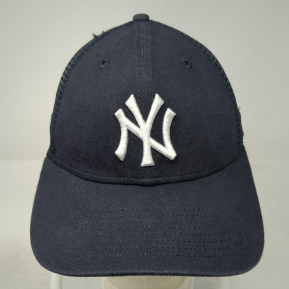 New York Yankees MLB New Era Trucker Hat Blue White One Size Mesh Snapback
