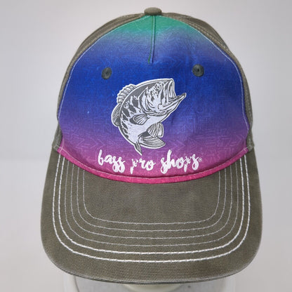 Bass Pro Shops Snapback Hat Multi One Size Gone Fishing Embroidered