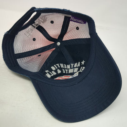 Harrah's Baseball Cap Blue OSFM American Flag Ombre Mesh Hat 1937 Embroidered