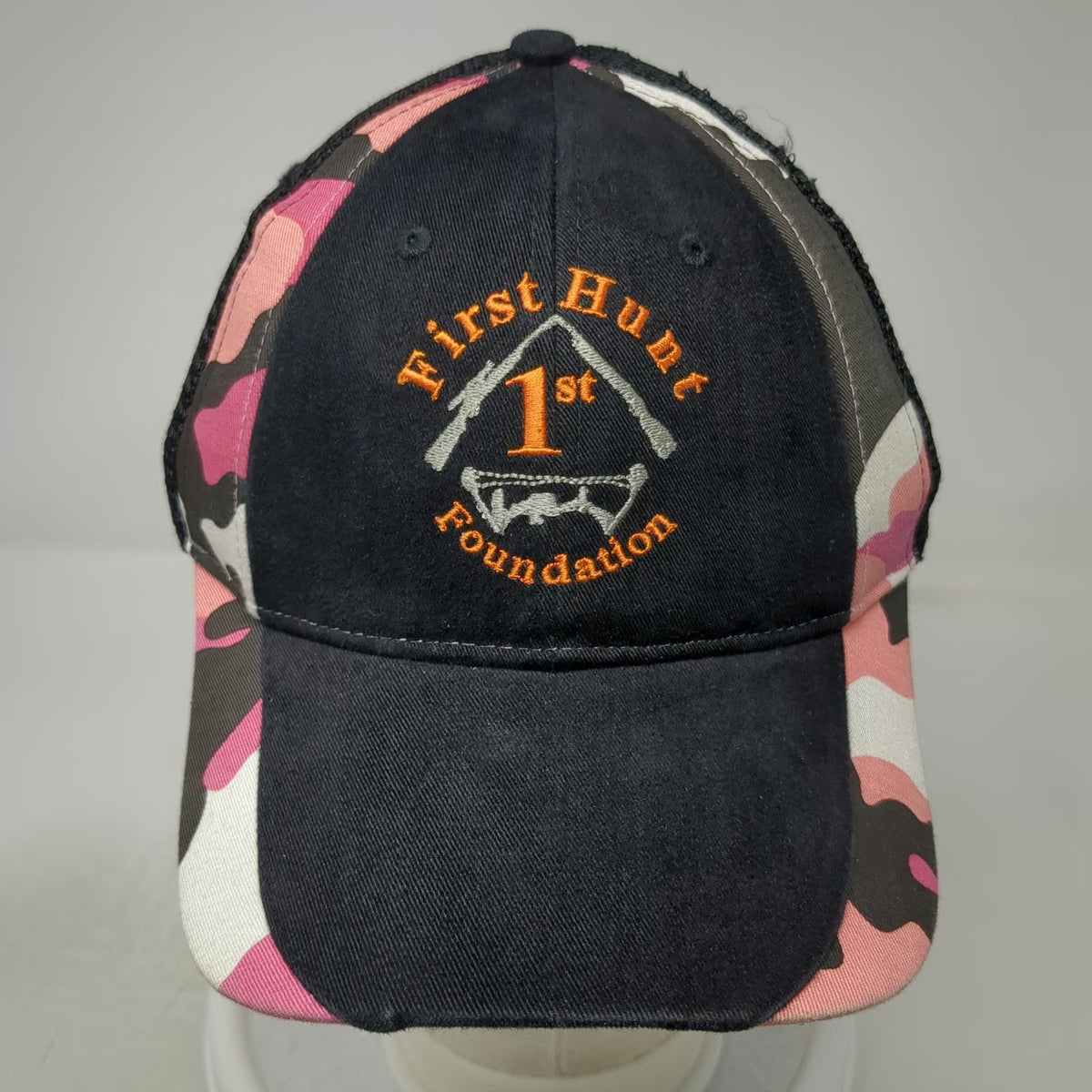 Mountain Lakes First Hunt Foundation Black One Size Baseball Cap Pink Camo Hat