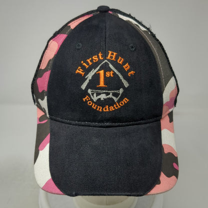 Mountain Lakes First Hunt Foundation Black One Size Baseball Cap Pink Camo Hat