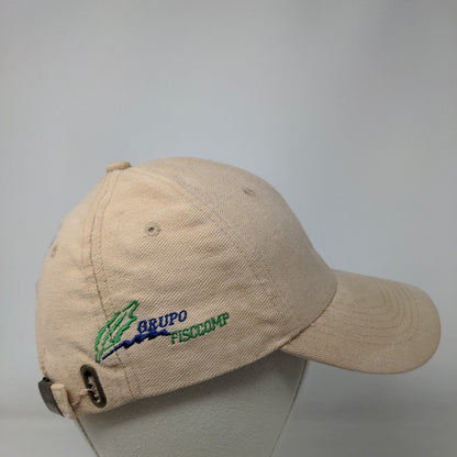PGA Tour Slideback Hat Tan One Size Embroidered Adjustable 6 Panel
