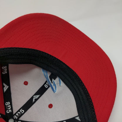 Letter C Catch Fitted Hat Red Youth 6 3/8-6 7/8 Embroidered Flexfit
