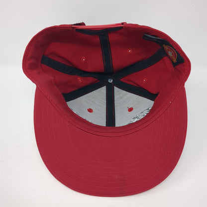 Budweiser Snapback Hat Red One Size Adjustable Embroidered Official Product