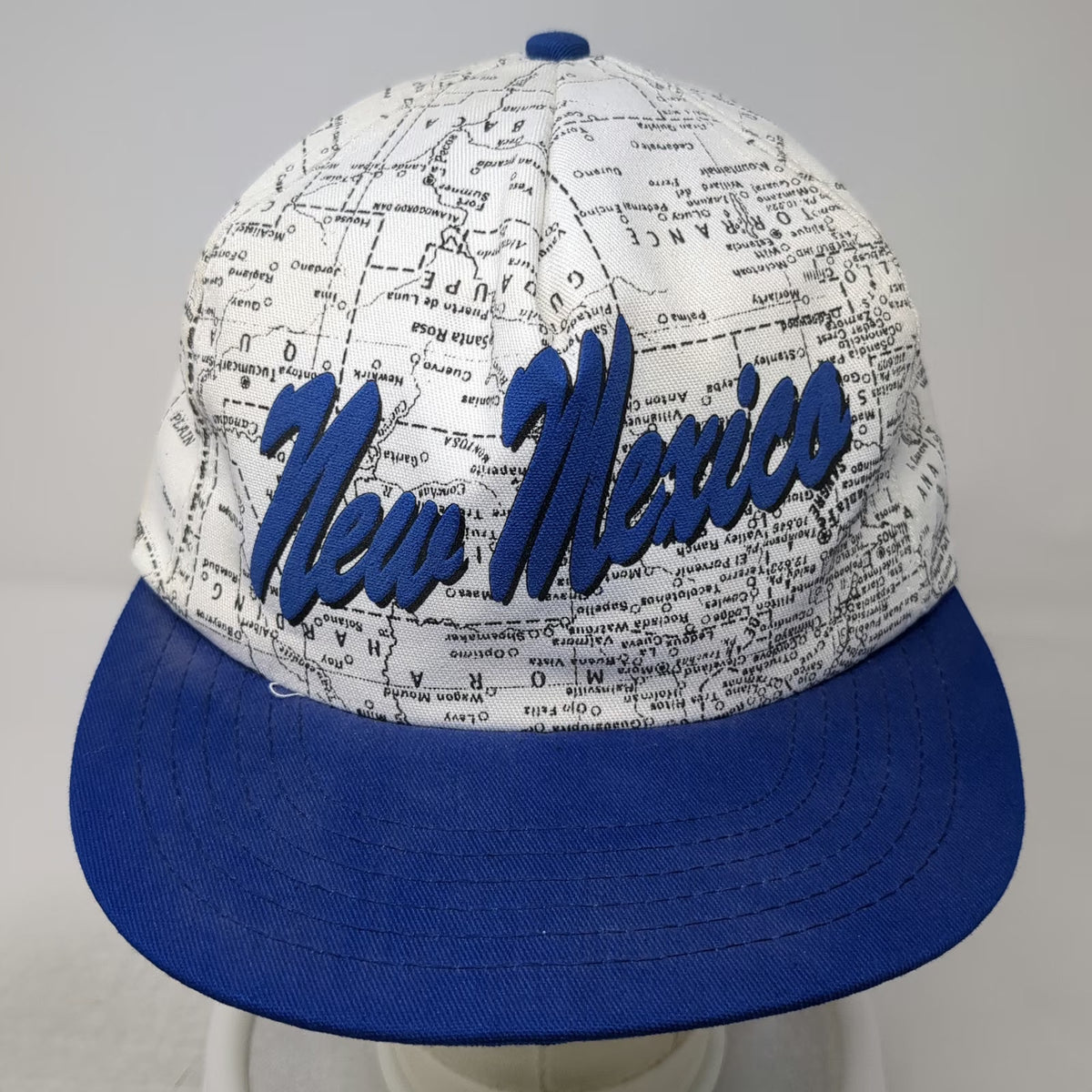 Trucker White Blue One Size New Mexico State Map All Over Print Snapback Hat
