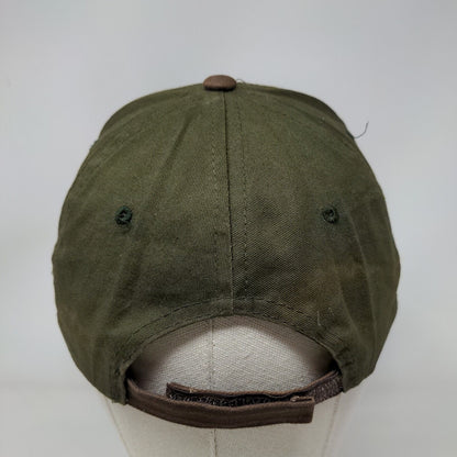 NRA Strapback Hat Green Brown Adjustable 58 CM Embroidered Logo 2nd Amendment