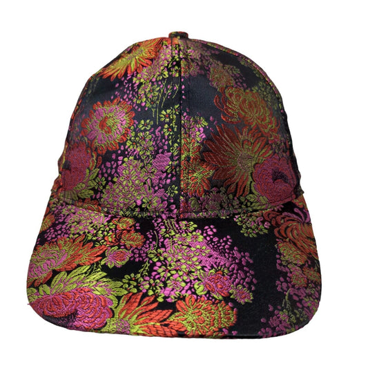 Unbranded Women's Embroidered Floral Colorful Hat Adjustable Logo