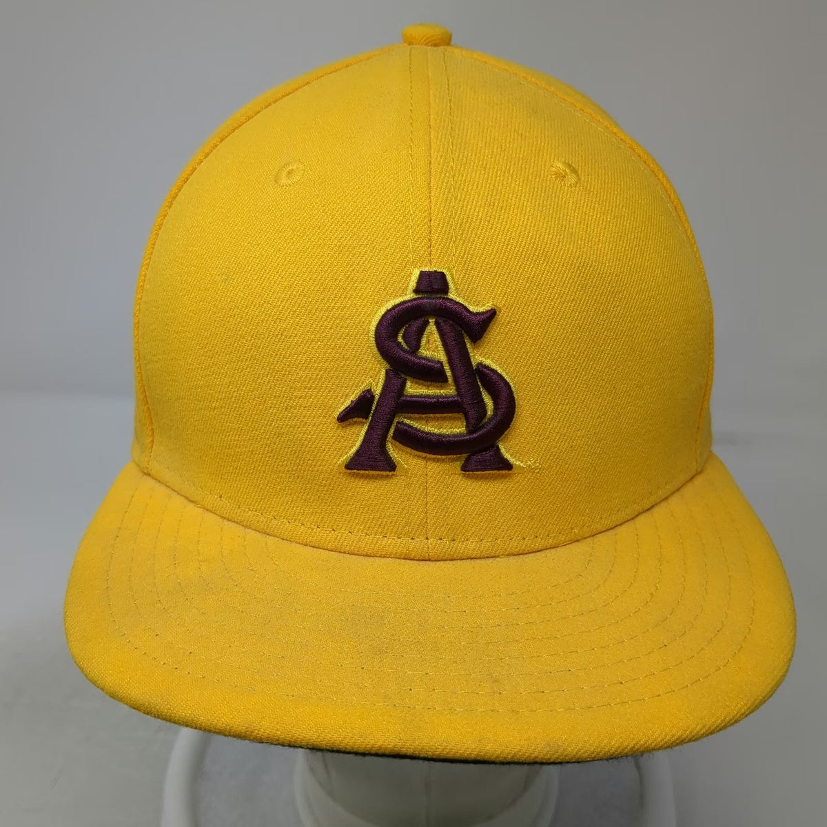 Arizona State Sun Devils NCAA New Era Yellow Hat 7 1/4 59FIFTY Fitted Flat Brim