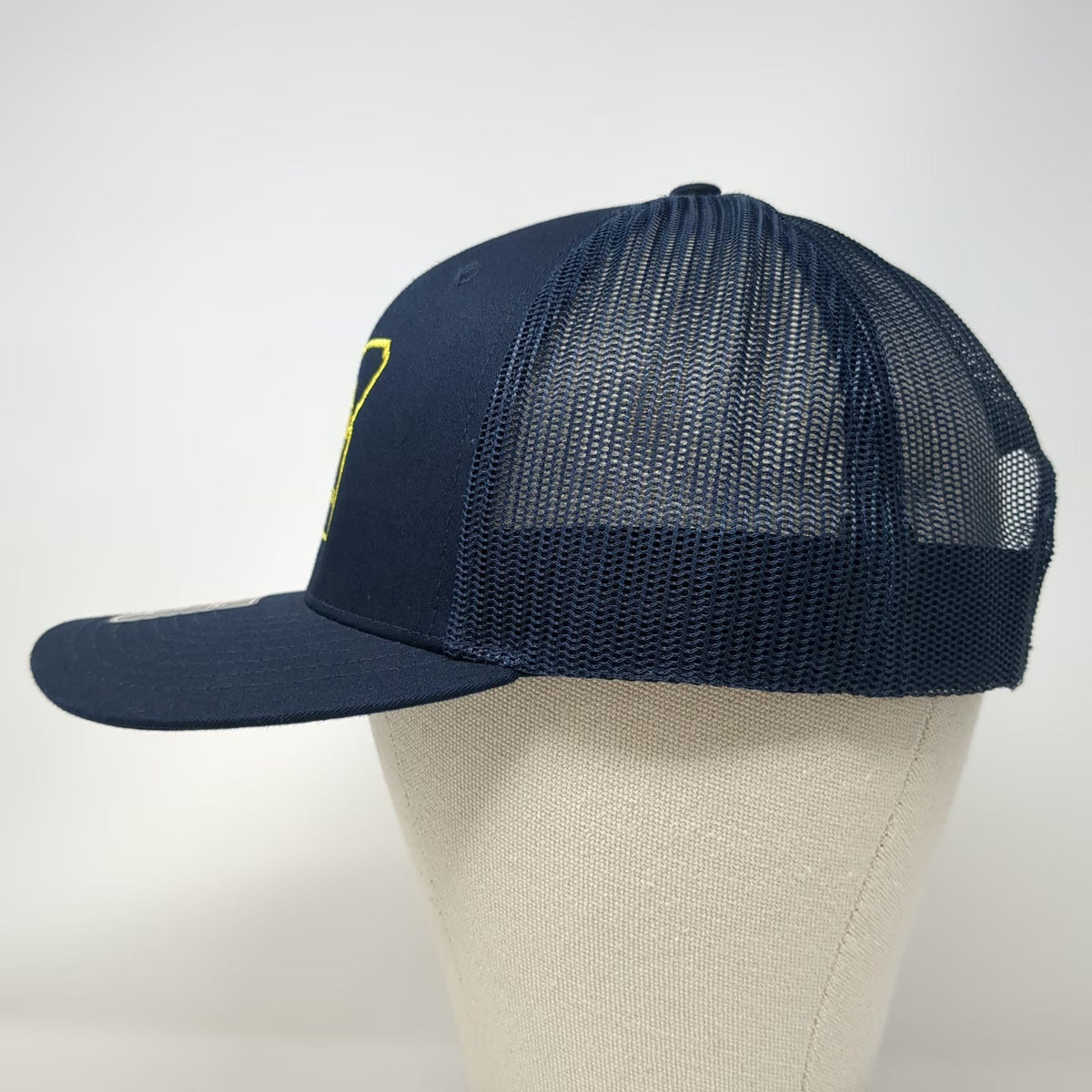 Richardson Trucker Hat Blue Yellow L Oregon Dudley 2020 Snapback Mesh Back