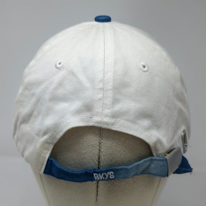 BKYS Baseball Cap White One Size Blue Underbrim Lucky Charm Embroidered Bear Hat