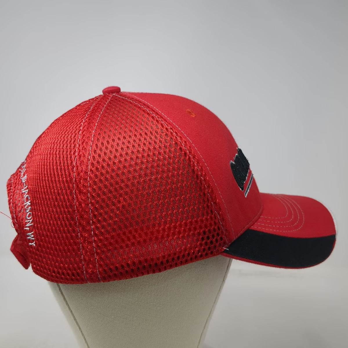 360 Apparel Baseball Cap Red One Size Conrad & Bischoff Mesh Back Strapback Hat