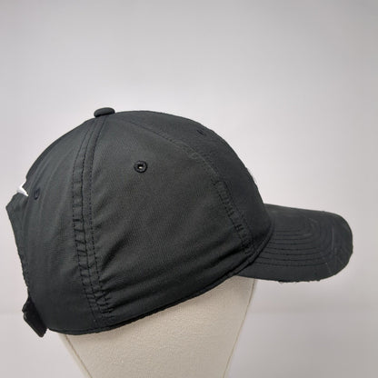 Nike Swoosh Strapback Hat Black OSFM Embroidered Logo Adjustable Solid