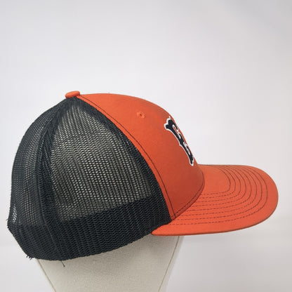 EB Snapback Trucker Hat Orange One Size Adjustable Mesh Back Richardson