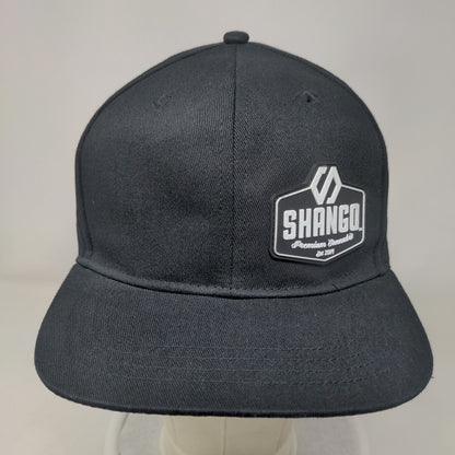 Shango Patch Snapback Hat Black One Size Adjustable 6 Panel Vent Holes
