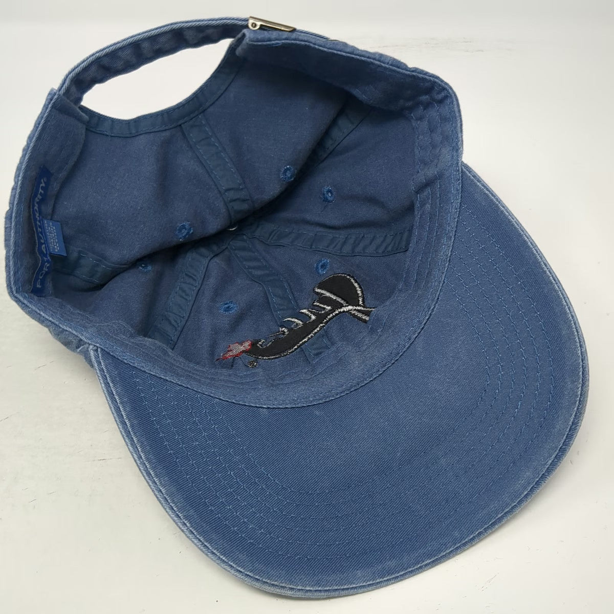 Port Authority Baseball Cap Blue One Size Embroidered Jules Logo Maple Leaf Hat