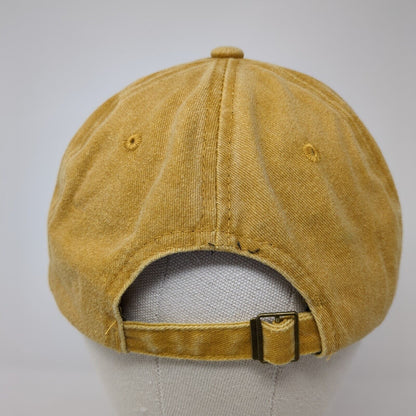 Lil Face Slideback Hat Yellow OS Adjustable Embroidered Vented Holes 6 Panel