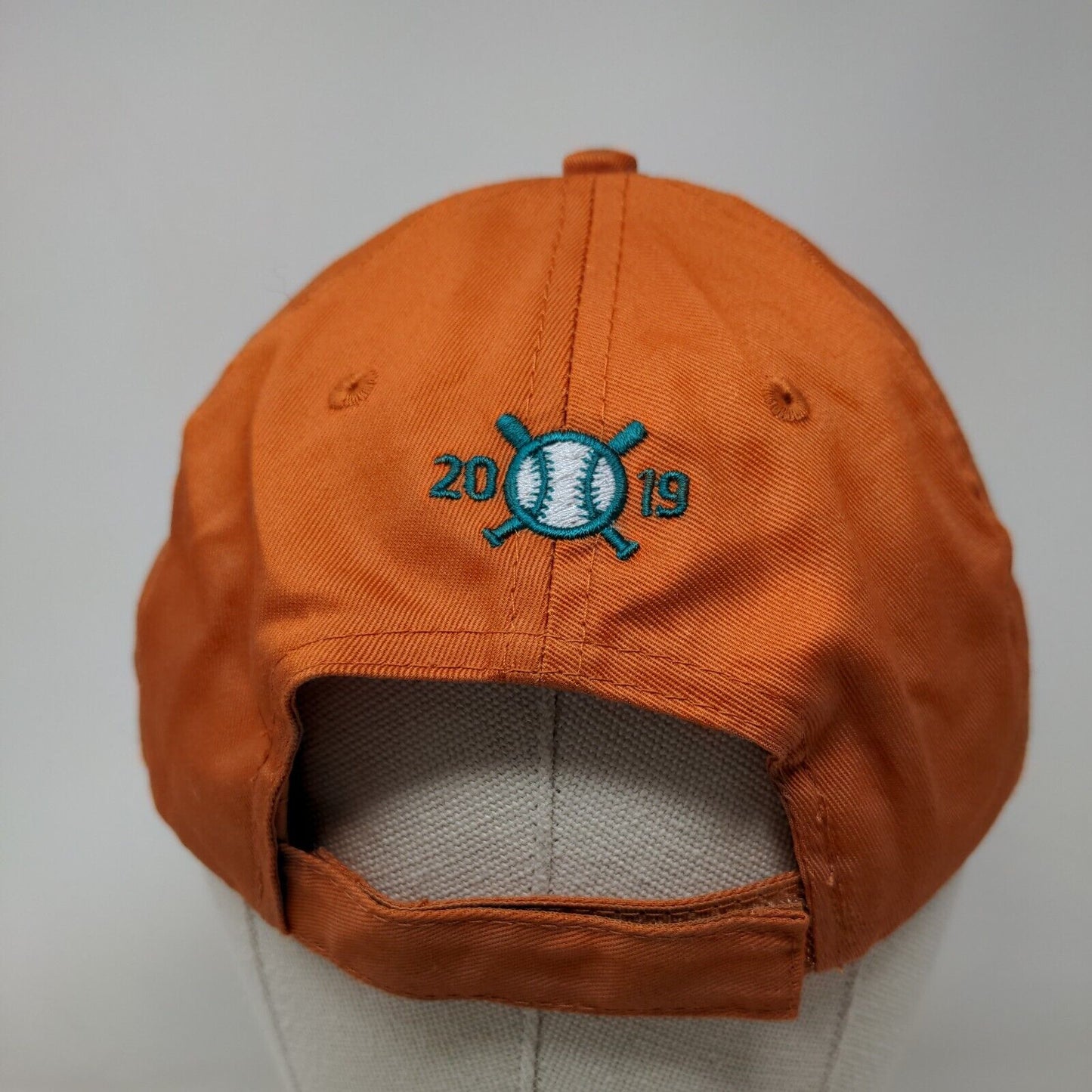 The YMCA Baseball 2019 Strapback Hat Orange One Size Embroidered 6 Panel