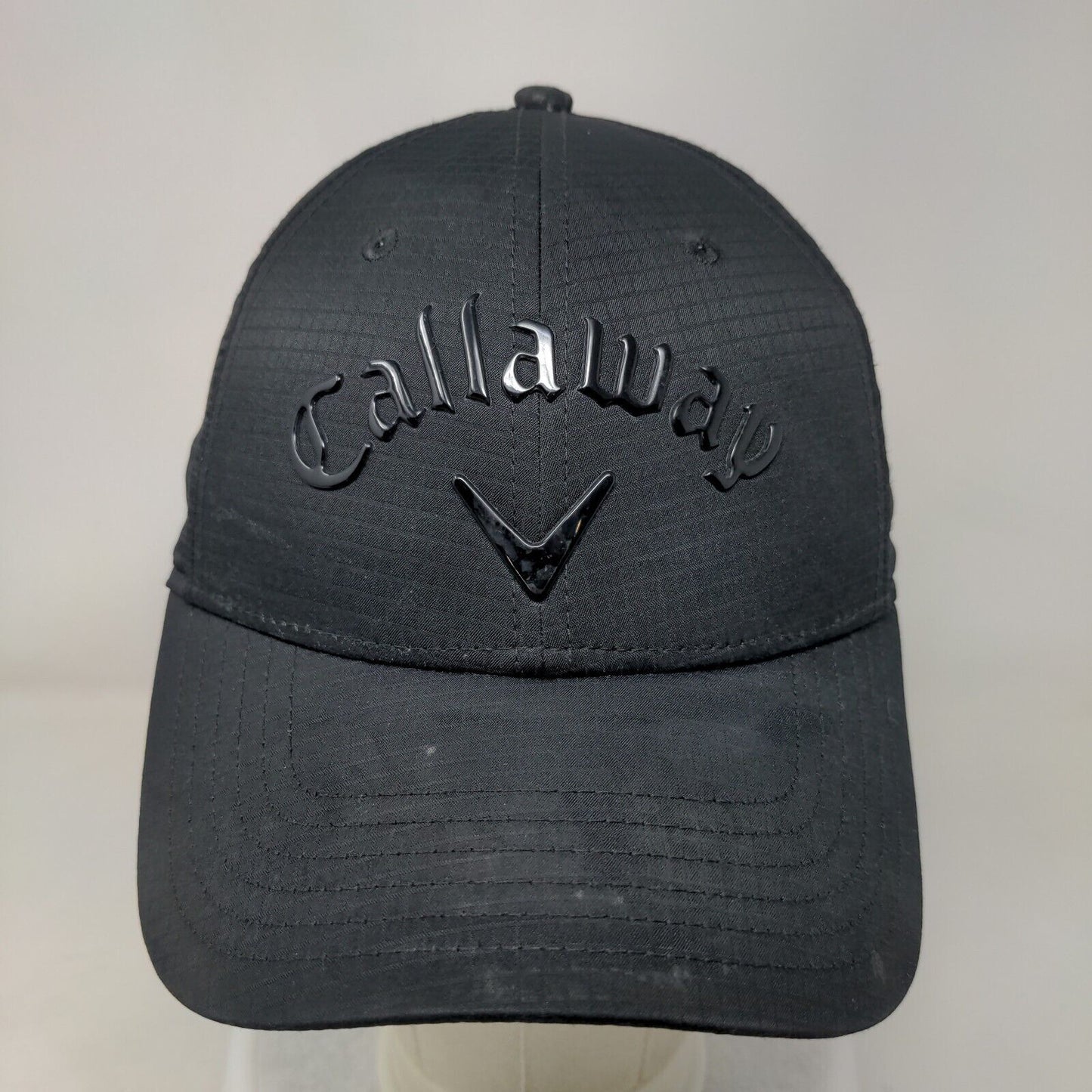 Callaway Strapback Hat Black One Size Adjustable Solid Vent Holes