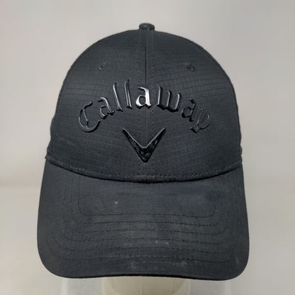 Callaway Strapback Hat Black One Size Adjustable Solid Vent Holes