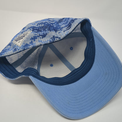 Columbia PFG Fitted Trucker Hat Blue Medium Lightweight Embroidered Mesh Back