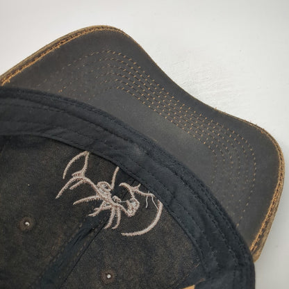 RMEF Snapback Brown One Size Distressed Elk Hunting Conservation Logo Hat