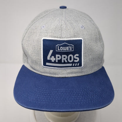 Lowes 4Pros Snapback Hat Multicolor One Size Adjustable Embroidered 6 Panel